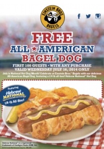 free bagel dog